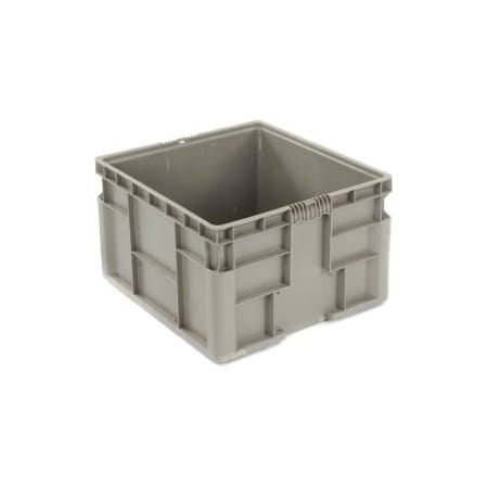 Global Industrial„¢ Stackable Straight Wall Container, Solid, 24Lx22-1/2Wx14-1/2H, Gray